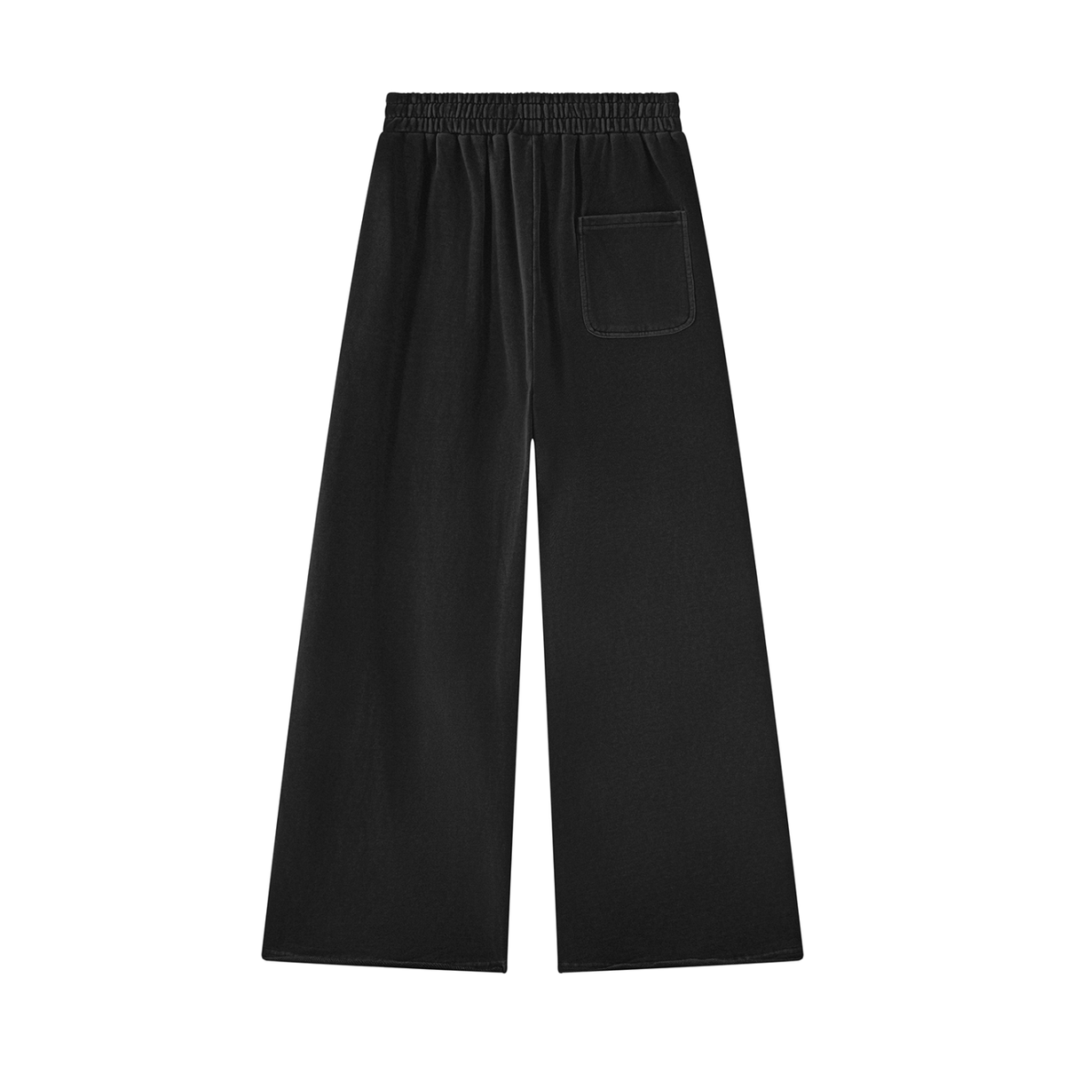 Halimuyak Unisex Vintage Wash Raw Edge Sweatpants
